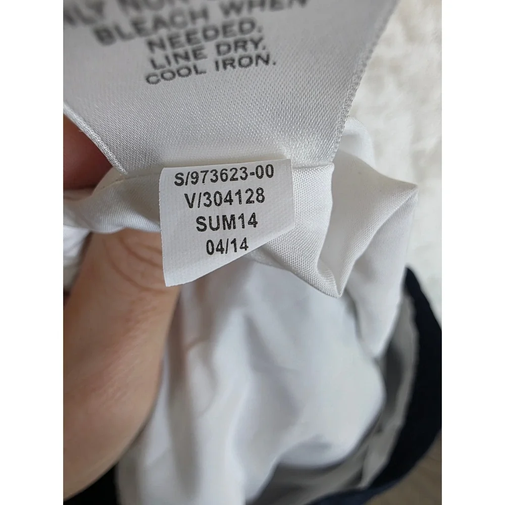 Banana Republic Navy White Striped Cotton Mini Skirt‎ 973623-00 SUM14